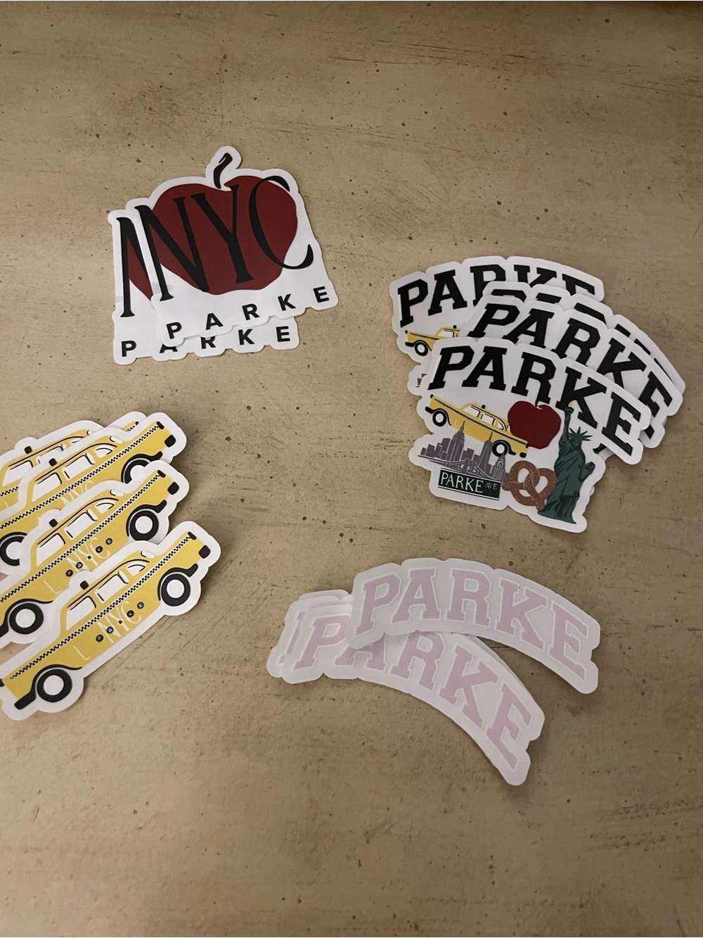 Parker Kids Sticker Pack - Pink, Yellow, Red & Black Designs
